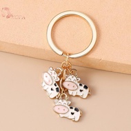 KOPA Cute Cow Print Keychain for Girls, Cowgirl Gifts, Cow Keyring Accessories VN