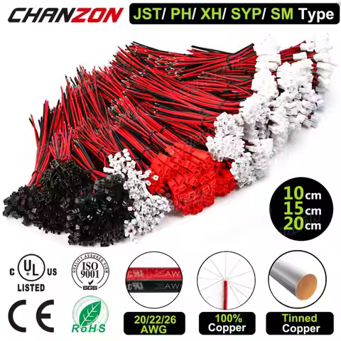 SM XH PH 2.54mm 1.25mm JST Connector Cable for 2 Pin Balance Adapter XH2.54 2.54 1.25 2Pin 2P Batter