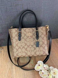 แท้💯% กระเป๋าสะพาย Coach Mollie Tote 25 In Signature Canvas