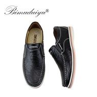 BIMUDUIYU Hot Sell Mens British Style Boat Shoes Minimalist Design Leather Men Dress Shoes Loafers Formal Business Oxfords Shoes