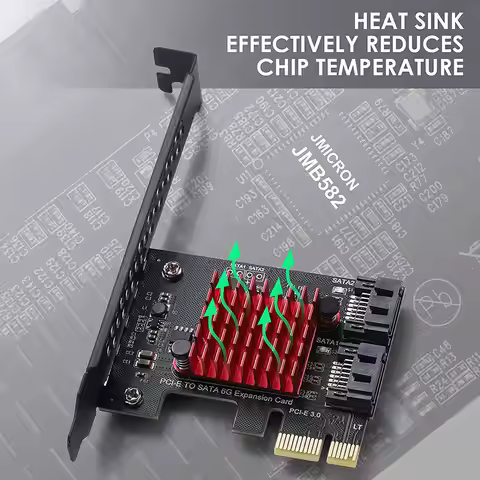 L19-Pcie To 2 Ports SATA 3.0 6 Gbps SSD Adapter PCI-E PCI Express X1 Controller Board Expansion Card