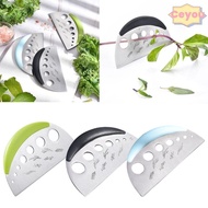 CEYOU Vanilla Vegetable Greens Leaf Remover, 2 in 1 Multifunctional Herb Cutter Stripper,  7 Holes D