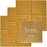 Less. Reusable Beeswax Food Wraps 3 Pack Size Small, Biodegradable Alternative to Plastic Wrap, Classic Paper Brown Wrap