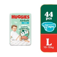 HUGGIES AirSoft Tape Diapers L 44s