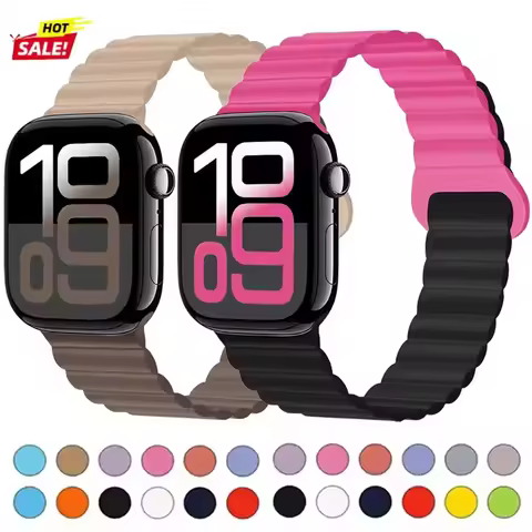 Magnetic Strap Silicone Sport Bracelet Bands For Apple Watch 41mm 42mm 44mm 45mm 46mm 49mm iWatch Se