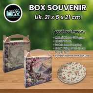 Paperbox Souvenir Plate Size 21 x 5 x 21 Full Closed Without Window, Thick Paper
