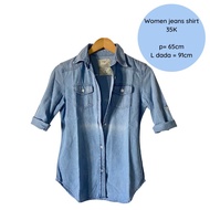 KEMEJA Women's jeans shirt/denim shirt/second thrift used uniqlo h&m hnm