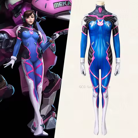 D.Va Dynasty 2 Cosplay Costume for OW- Stage Tights Performance Outfit Halloween Dress Game Characte
