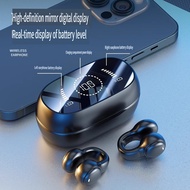 Bone Conduction Ear Clip Headphones Bluetooth 5.4 HiFi Stereo 60H Battery Life Waterproof Digital Di