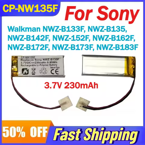 CP-NW135F Battery for Sony Walkman NWZ-B133F, NWZ-B135, NWZ-B142F, NWZ-152F, NWZ-B162F, NWZ-B172F, N