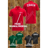 Polo Shirt Tshirt Distro Collar Shirt TRAINING COACH INITIALS NAME Custom for men and women Indonesi