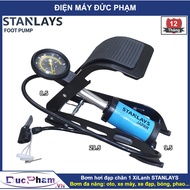 Bơm hơi đạp chân 2 Piston STANLAYS KIRITO | Bơm oto xe máy xe đạp bơm bóng bơm phao | Bơm 2 ống bơm