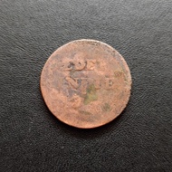 Koin Nederlandsch Indie 2 Cent Duit | Uang Logam Kuno Willem 1 TP8ub