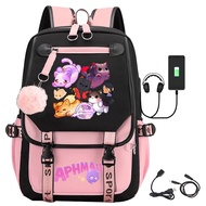 YUIOE Fashion Aphmau Print Backpacks Teenage Usb Charging Rucksack Laptop Bag Casual Students School