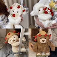 Rose Bear Doll Cute Sheep Huging Plush Toy Friend Birthday Gift Childrens Day Gift
