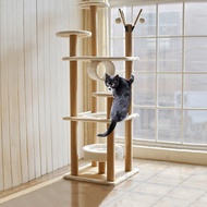 【 Ready Stock】 ◎Cat Tree Large Cat Climbing Tree House Condo Kitten Playhouse Scratch Climb Tree Pet Play House cat tree