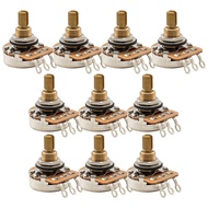 Musiclily Pro HD A250K/B250K/A500K/B500K/A25K/B25K/A1M/B1M Full Brass Inch Size Fine 24-Spline Split