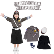 BAJU SETELAN POLISI ANAK LAKI LAKI PEREMPUAN COWOK CEWEK LENGAN PANJANG TANGAN PENDEK SEKOLAH TK SD 