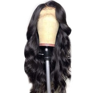 Wig Asli Untuk Wanita Rambut Manusia, Wig Panjang Bergelombang Afrika,