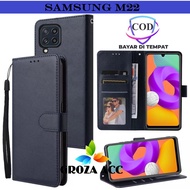 Flip Case SAMSUNG M22 Case Wallet Leather Casing Dompet Case Wallet Leather Flip Case SAMSUNG M22 Ca