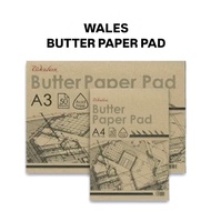 (2PKT) WALES Butter Paper Pad / Tracing Paper | 50SHEET X 2PKT
