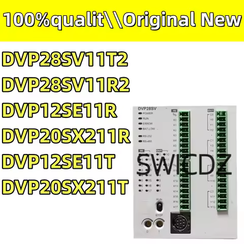 100% New Original PLC Controller DVP28SV11T2 DVP28SV11R2 DVP12SE11R DVP20SX211R DVP12SE11T DVP20SX21