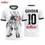 Gundam Anime Graphic T-shirt Football jersey Sports Dry Quickly Men's T-Shirt Children's Clothing Te