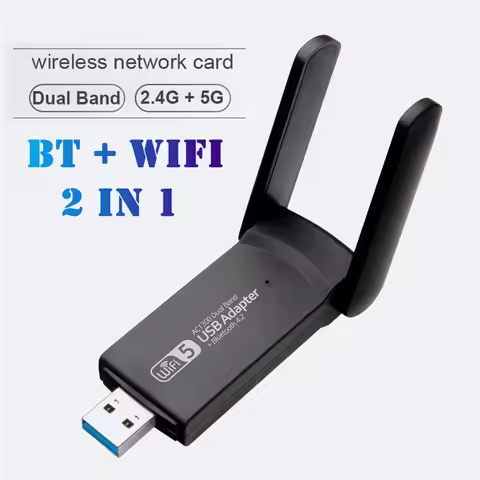 1300Mbps USB 3.0 WiFi Bluetooth Adapter 2in1 Dual Band Wifi Network Card 5G/2.4GHz 802.11ac For Desk