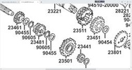 KKAK 1G07 KEC2 傳動主軸副軸齒輪：ZING AIR KTR125/150酷龍金勇豪爽勁多利鐵漢野狼傳奇雲豹