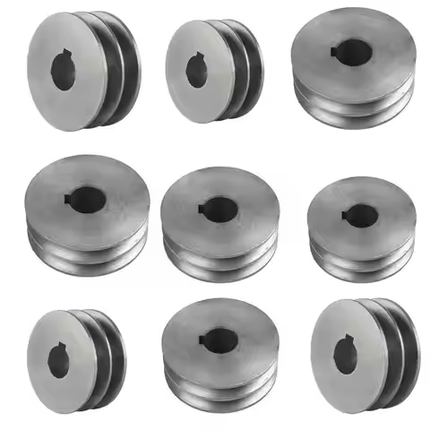 V-Belt Pulley A Type Double Slot Pulley Motor Cast Iron Dia Power Tool Accessory For Timing Belt Dou