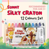 [SG READY STOCK] SUNNY Silky Crayon Smooth Colouring Drawing Writing for Toddler/Kids Art Supplies