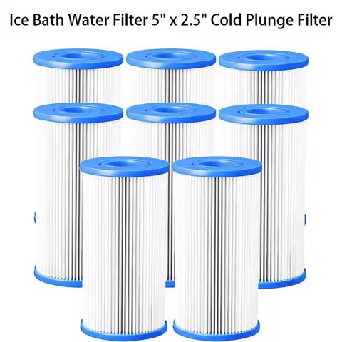 20 Micron 5" x 2.5" Water Filter Replacement Cold Plunge Filter Cartridget Ice Bath Water Filter 5" 
