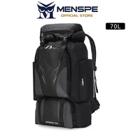 MENSPE Outdoor Climbing Backpack Large Capacity 70L Hiking Bag Waterproof Travel Backpack Men Women