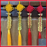 SG Gold Plated Gourd Five Emperor Coin Feng Shui 5 Emperor Coins Hanging Pendant 镀金葫芦五帝铜钱