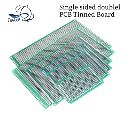 PCB Tinned Board 2x8 3x7 5x7 6x8 7x9 8x12 9x15 10x15 15x20 18x30 20x30cm FR4 Single sided doublel Un