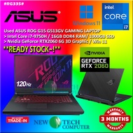 #RG335 USED ASUS ROG Gaming Laptop G513GV INTEL CORE i7-9750H 16GBD4 1TB SSD NVIDIA RTX2060 RTX 2060