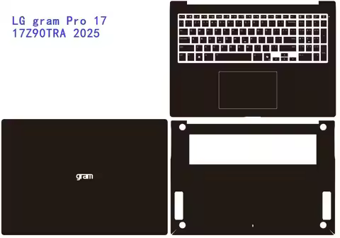 Pre Cut Laptop Vinyl Decal Cover Sticker For LG Gram Pro 17 2025 2024 2020 17Z90TRA 17Z90P 17Z990 17
