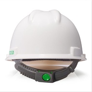 MSA V Gard WHITE Safety Helmet With Chin Strap Topi Keselamatan Kerja Site