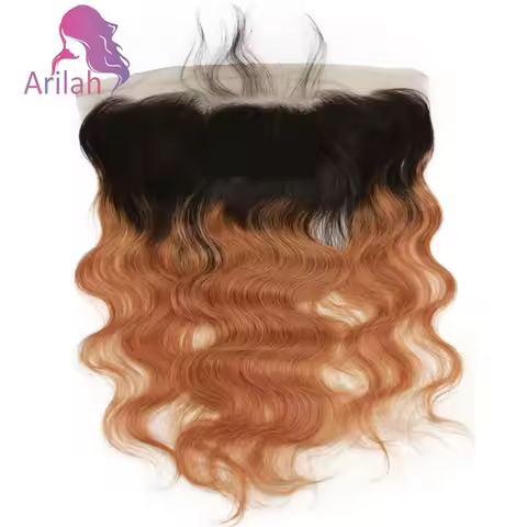 T1B/30 Ombre Color 13x4" Lace Frontal Brazilian Remy Human Hair 2 Tone Ombre Color Full Lace Frontal