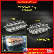 TOLi Plastic Tray TP-9L / TP15L X 50Pcs±/Pkt / Disposable Packaging Food Tray / Bekas Makanan