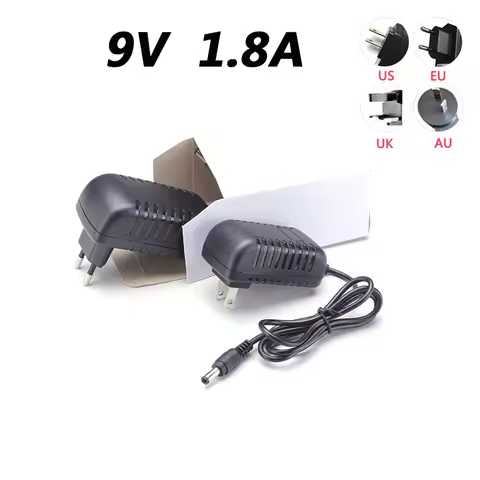 Universal Power Adapter AC100-240V To DC L-type Orifice 9V 1.8A 3.5*1.35mm EU US AU UK Plug Power Su