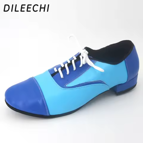 DILEECHI 2023 New Men's Dermis Dance Shoes Yoga Chacha Dance Shoes Low Heels