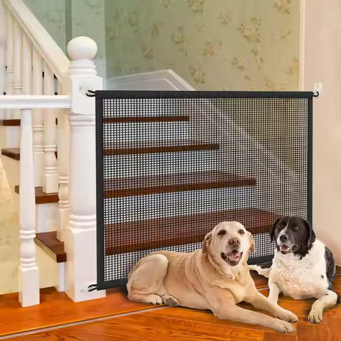 Dog Fence Dog Gate Ingenious Mesh For Indoor and Outdoor Safe Pet Dog gate Safety Enclosure Pet supp