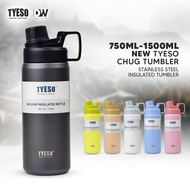 TYESO 750ml-1500ml Chug Matte Vacuum Insulated Stainless Steel Sports Tumbler Drinking Flask Botol A