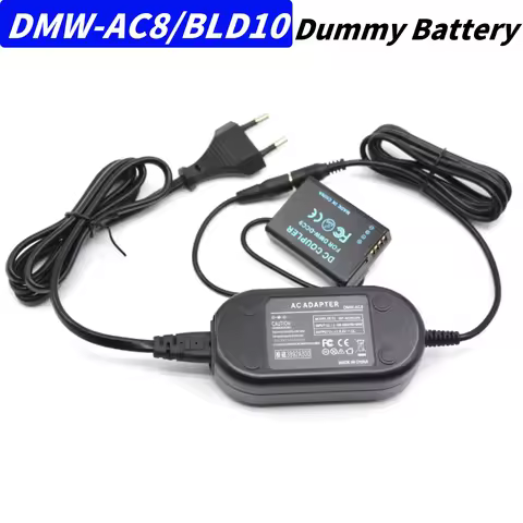 DMW-BLD10 BLD10 Dummy Battery DMW DCC9 DC Coupler&DMW-AC8 Power Adapter Charger for Panasonic DMC-GF