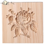 SUEREN Cookie Stamp, Wood 3.54*3.54*0.98 Inch Rose Cookie Mold, Easy To Clean Wooden Mold Biscuit Pr