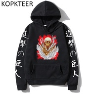 Anime Hoodies Attack on Titan Funny Cartoon Long Sleeve Hoodies Streetwear Hiphop Casual Tops Casual