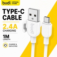 Budi Type C Cable 2.4A 1M USB A to Type C Fast Charging Data Sync Cable USB C Charger Cable