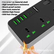 【hot】▼✺▫2M Power Socket Extension Plug Quick Charge PD Charger 3000W Power Adapter Universal Surge Protector 3 Pin Plug