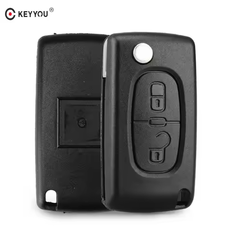 KEYYOU Replacement 2 Button Remote Flip Folding Key Fob Case Shell Blade For Citroen C2 C3 C4 C5 C6 